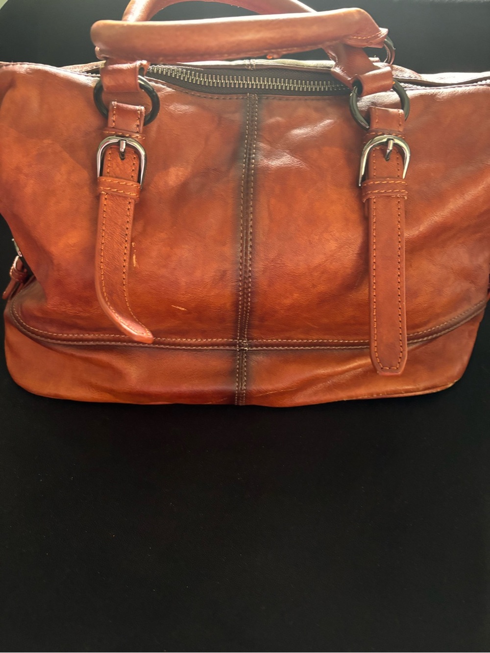 Heshe Leather handbag - Rustic Brown - Picture 2 of 10